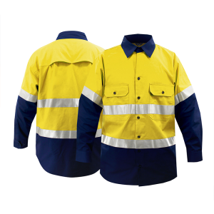 High Visibility Long Sleeve Cotton Mechanic Custom Welding Safety